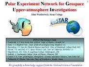 Polar Experiment Network for Geospace Upperatmosphere Investigations
