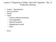 Lecture 11 Magnetism of Matter: Maxwell