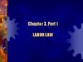 Chapter 3, Part I LABOR LAW PowerPoint PPT Presentation