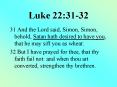 Luke 22:3132 PowerPoint PPT Presentation