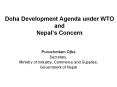 Doha Development Agenda under WTO and Nepal PowerPoint PPT Presentation