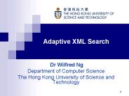Adaptive XML Search
