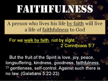Faithfulness