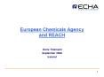 European Chemicals Agency and REACH PowerPoint PPT Presentation