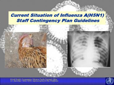 Current Situation of Influenza AH5N1 Staff Contingency Plan Guidelines