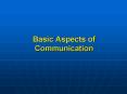 Basic Aspects of Communication PowerPoint PPT Presentation