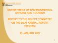 DEPARTMENT OF ENVIRONMENTAL AFFAIRS AND TOURISM PowerPoint PPT Presentation