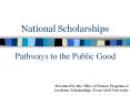 National Scholarships PowerPoint PPT Presentation
