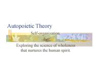 Autopoietic Theory