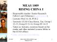 MEAS 1009 RISING CHINA I PowerPoint PPT Presentation