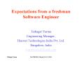 Expectations from a freshman Software Engineer PowerPoint PPT Presentation