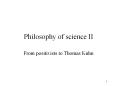Philosophy of science II PowerPoint PPT Presentation