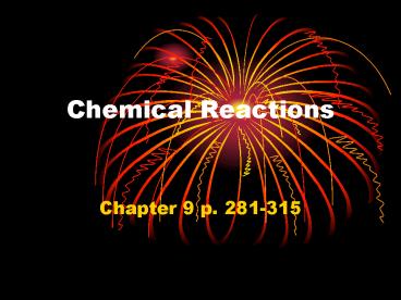 Chemical Reactions