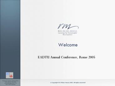 EADTU Annual Conference, Rome 2005