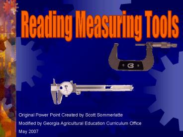 Reading Measuring Tools