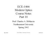 ECE-1466 Modern Optics Course Notes Part 10
