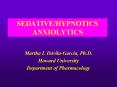 SEDATIVEHYPNOTICS ANXIOLYTICS PowerPoint PPT Presentation