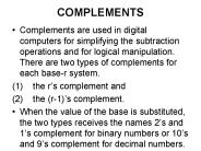 COMPLEMENTS