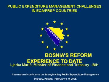 Public Investment Programme of BiH