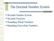 The Decimal Number System