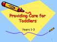 Providing Care for Toddlers PowerPoint PPT Presentation