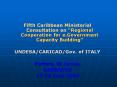 Fifth Caribbean Ministerial Consultation on  PowerPoint PPT Presentation