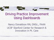 Driving Practice Improvement Using Dashboards