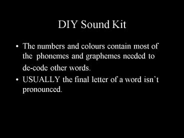 DIY Sound Kit