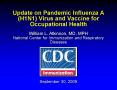 Update on Pandemic Influenza A H1N1 Virus and Vaccine for Occupational Health PowerPoint PPT Presentation
