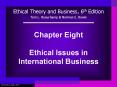 Chapter Eight Ethical Issues in International Business PowerPoint PPT Presentation