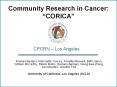Community Research in Cancer:  PowerPoint PPT Presentation