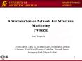 A Wireless Sensor Network For Structural Monitoring Wisden PowerPoint PPT Presentation