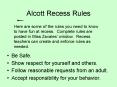 Alcott Recess Rules PowerPoint PPT Presentation