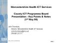 WHICTS County ICT Programme Board PowerPoint PPT Presentation