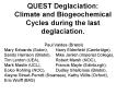 QUEST Deglaciation: Climate and Biogeochemical Cycles during the last deglaciation. PowerPoint PPT Presentation