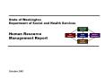 State of Washington Department of Social and Health Services  Human Resource Management Report PowerPoint PPT Presentation