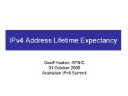 IPv4 Address Lifetime Expectancy