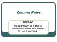 Comma Rules PowerPoint PPT Presentation