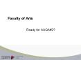 Faculty of Arts PowerPoint PPT Presentation