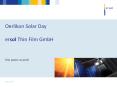 Oerlikon Solar Day ersol Thin Film GmbH PowerPoint PPT Presentation