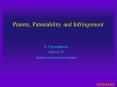 Patents, Patentability and Infringement PowerPoint PPT Presentation