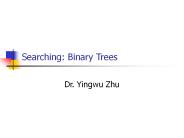 Searching: Binary Trees