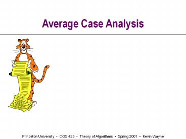 Average Case Analysis