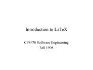 Introduction to LaTeX
