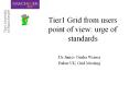 Tier1 Grid from users point of view: urge of standards PowerPoint PPT Presentation