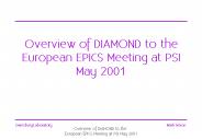 Overview of DIAMOND to the