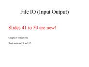 File IO Input Output