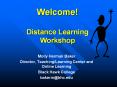 Welcome! Distance Learning Workshop PowerPoint PPT Presentation