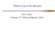 Whats Up in the Booster