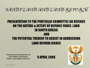 SANDF LAND AND LAND REFORM
